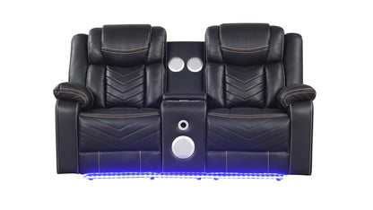 Challenge LED Power Reclining Sofa Set with Bluetooth & USB