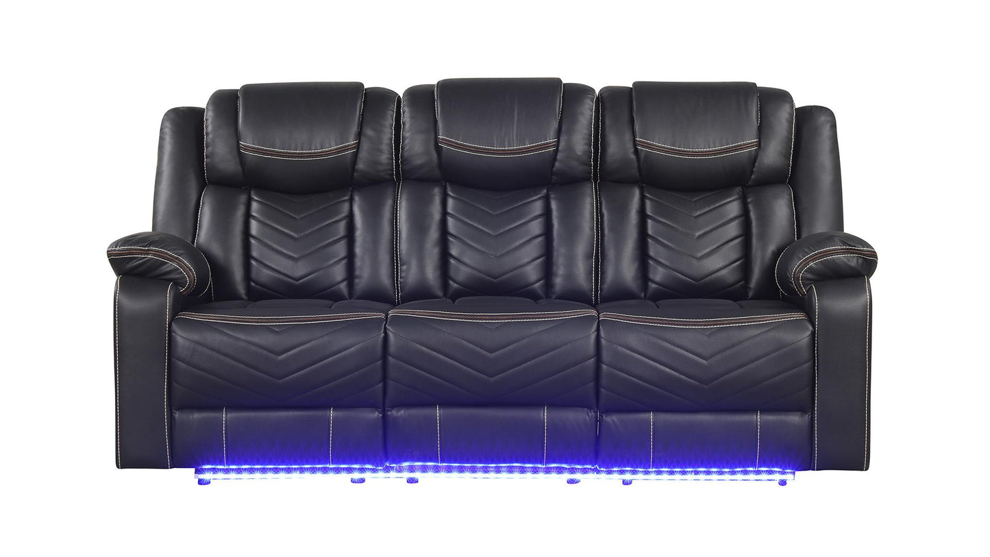 Challenge LED Power Reclining Sofa Set with Bluetooth & USB