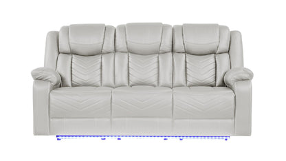 Challenge LED Power Reclining Sofa Set with Bluetooth & USB