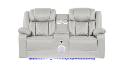 Challenge LED Power Reclining Sofa Set with Bluetooth & USB