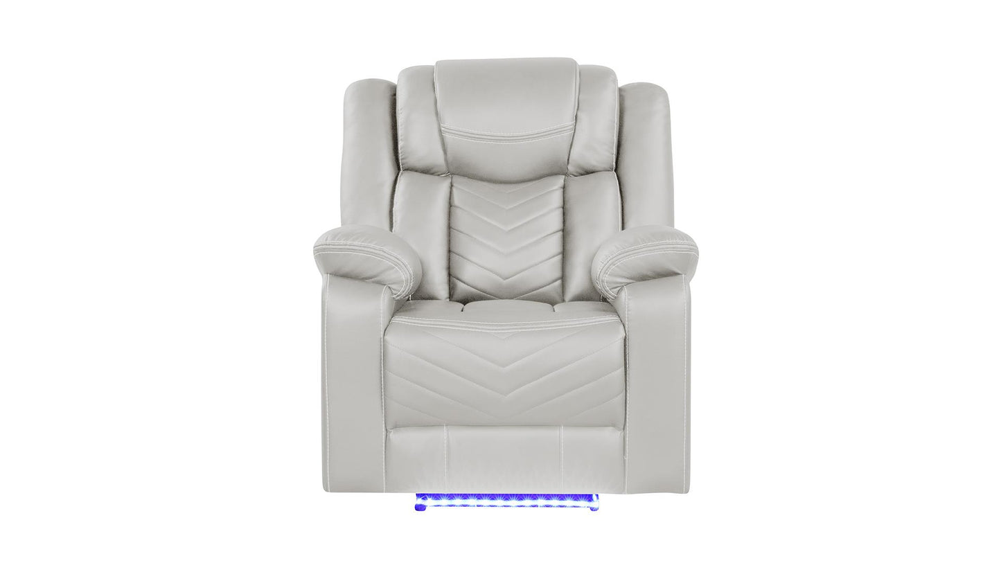 Challenge LED Power Reclining Sofa Set with Bluetooth & USB