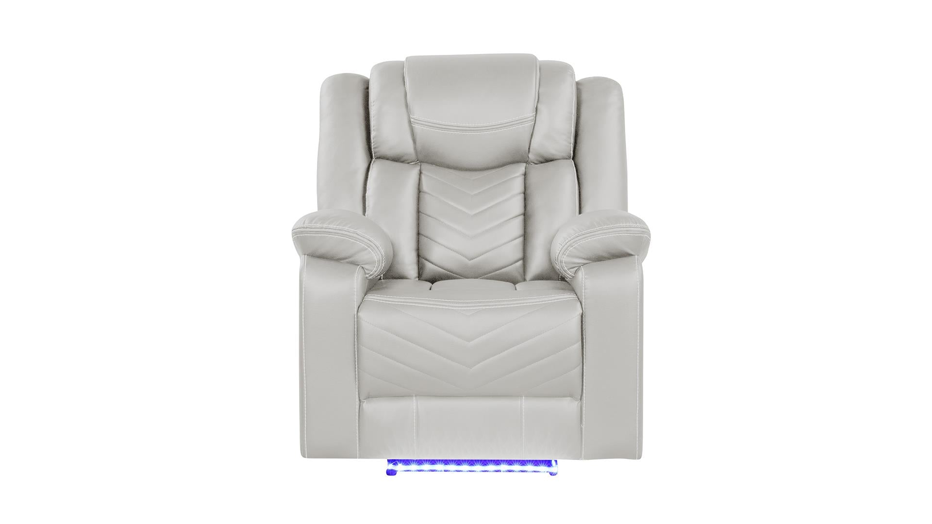 Challenge LED Power Reclining Sofa Set with Bluetooth & USB