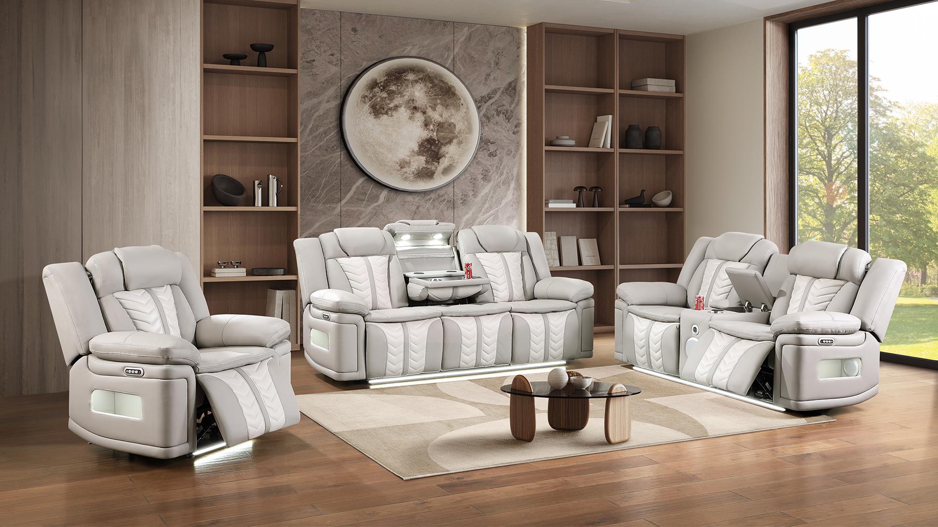 Cruiser Power Reclining Sofa Set with Massage, Bluetooth Speakers & Wireless Charging