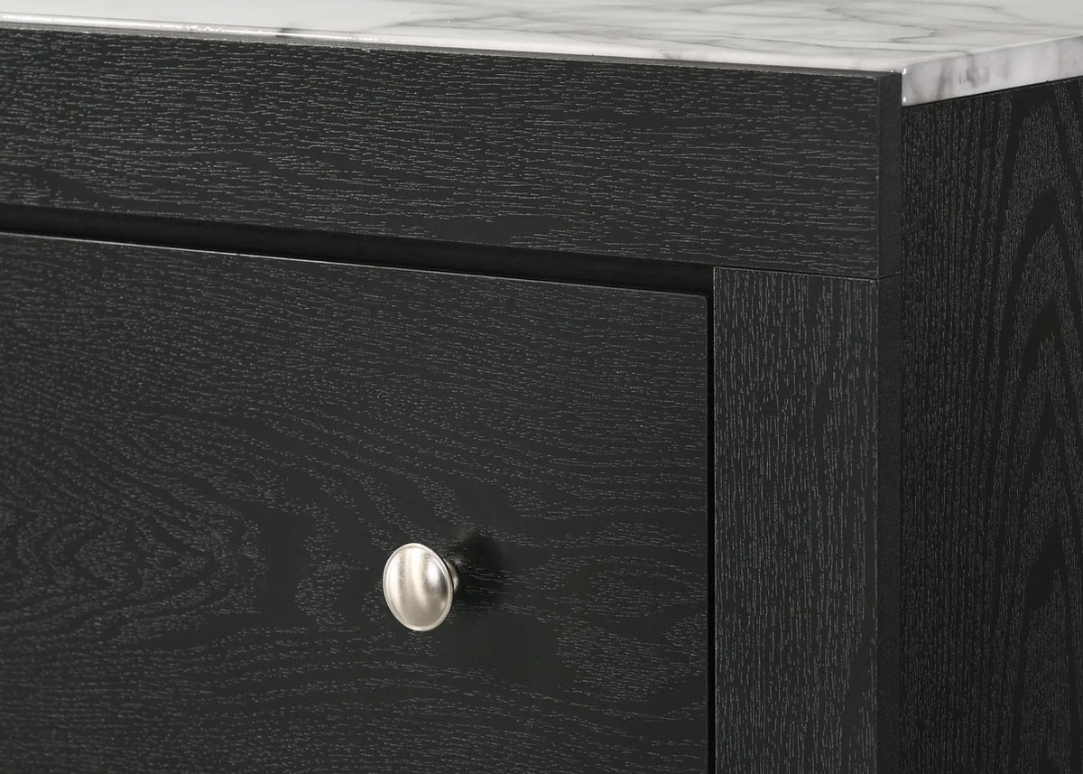 Cadence Dark Wood-Finish Nightstand