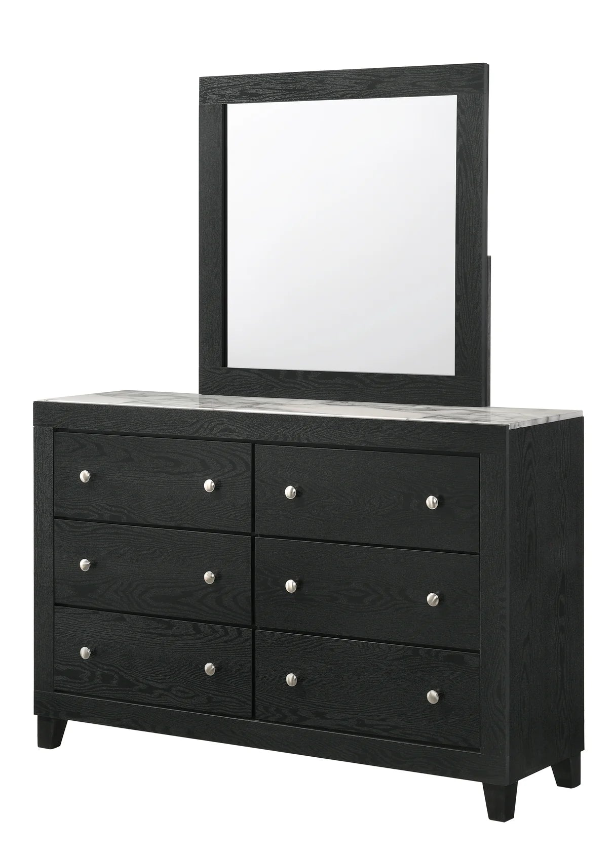 Cadence Dresser Mirror with Light Veined Surface