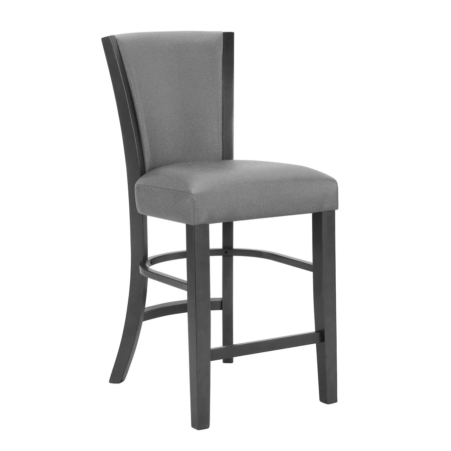 Camelia Counter Height Dining Set with Glass Tabletop & Upholstered Chairs | Modern Contemporary Dining