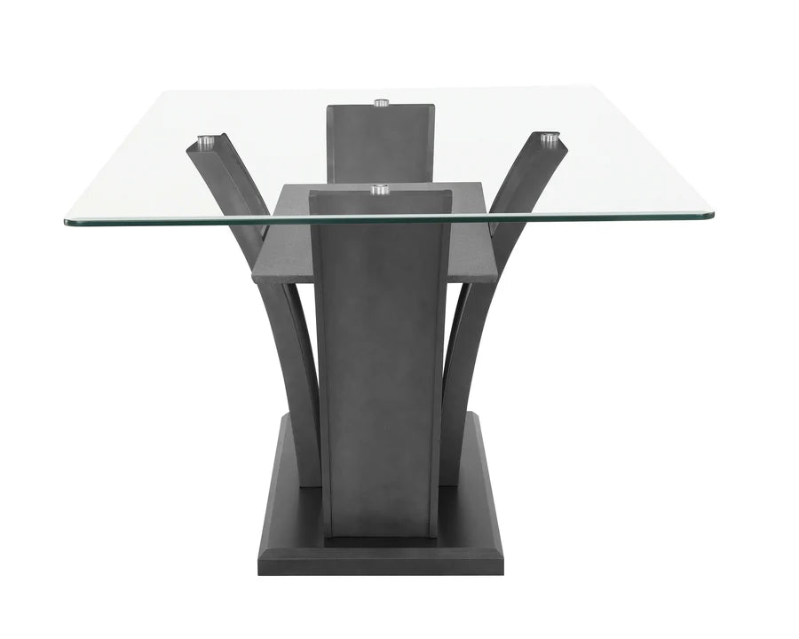 Camelia Dining Set with Glass Top, Upholstered Chairs & Bench | Modern Contemporary Dining Collection