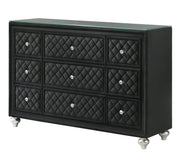 Cameo Black Tufted Dresser
