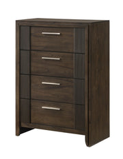 Carlton 5-Drawer Chest in Dark Brown Finish