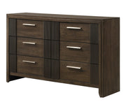 Carlton Six-Drawer Dresser in Rich Brown Finish