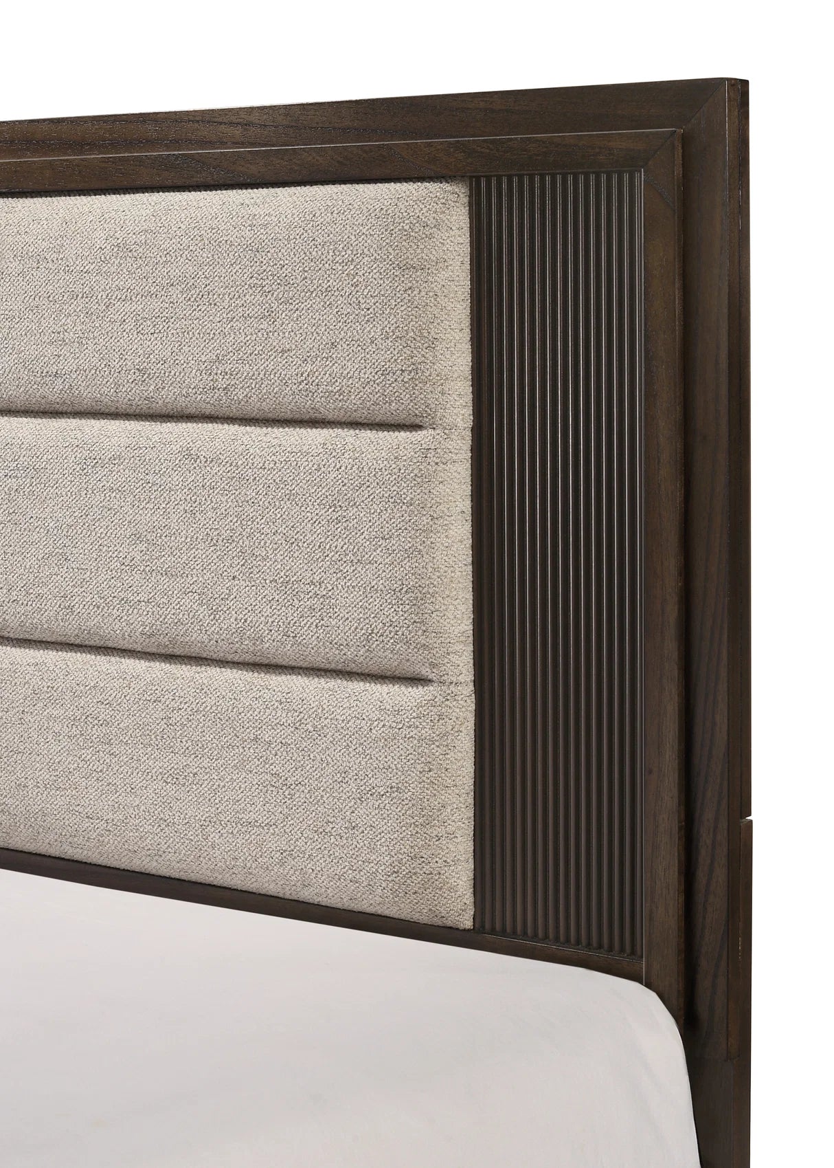 Carlton Upholstered Panel Bed with Channel-Tufted Headboard