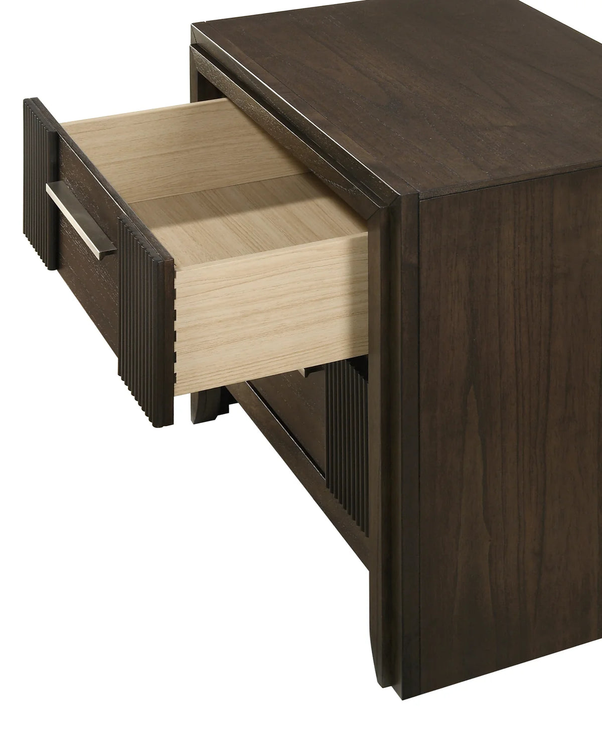 Carlton 2-Drawer Nightstand in Brown Finish