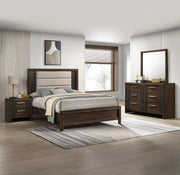 Carlton Brown Upholstered Panel Bedroom Set
