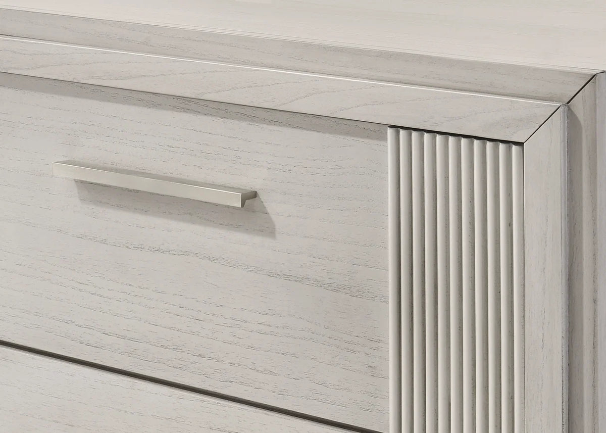 Carlton White Mist Nightstand with Two Drawers