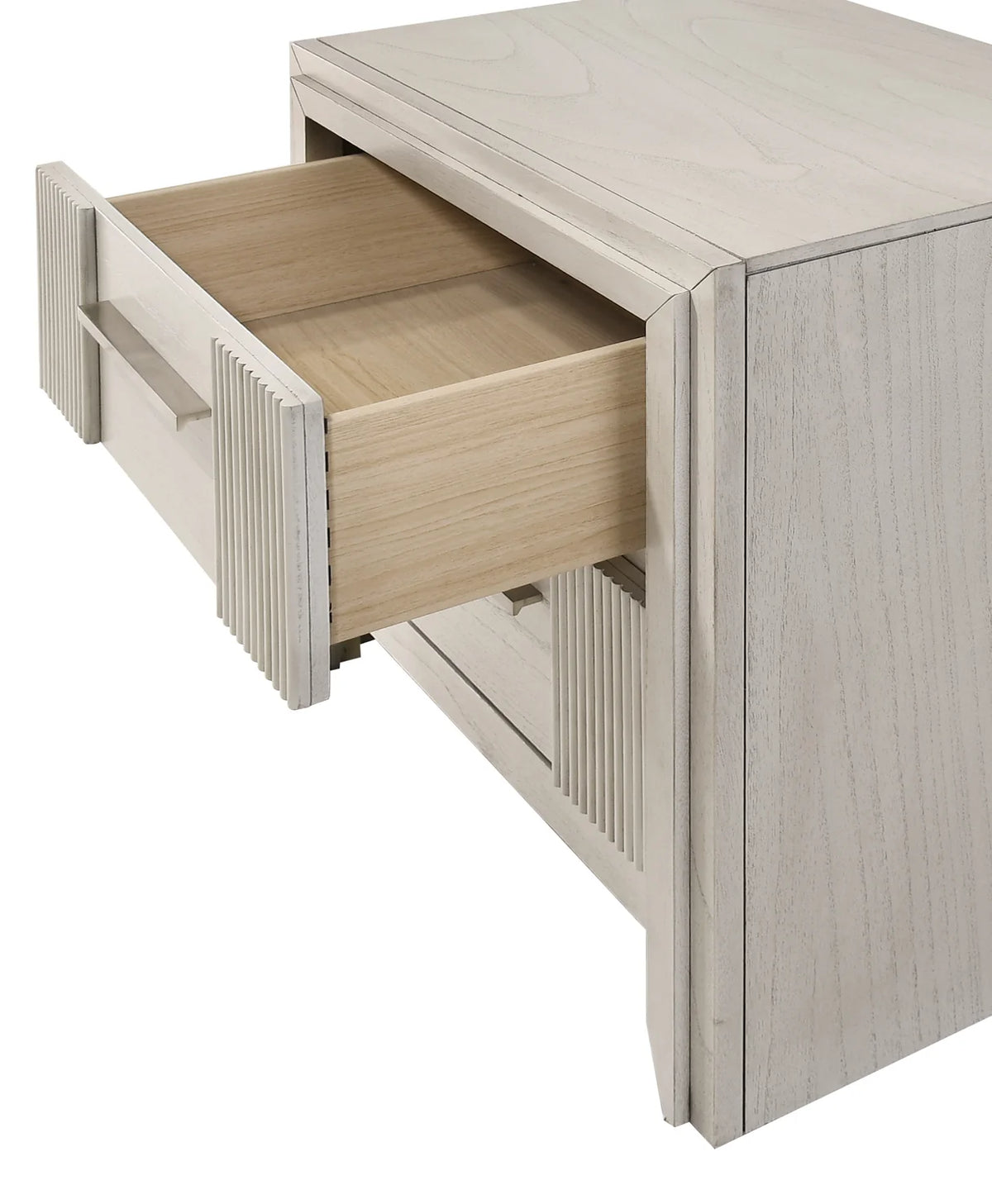 Carlton White Mist Nightstand with Two Drawers