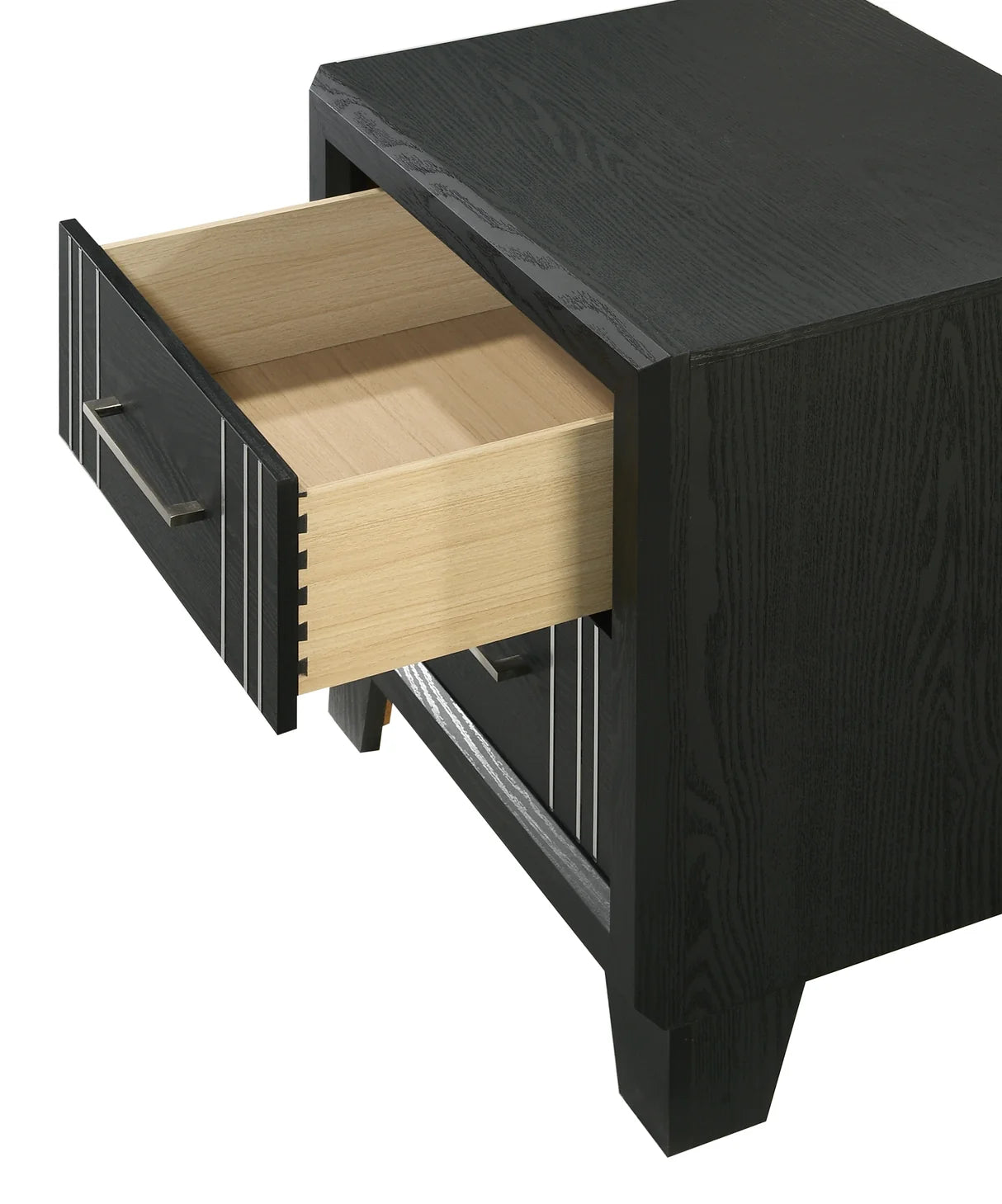 Charlie Charcoal 2-Drawer Nightstand