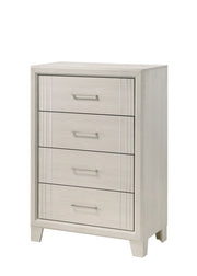 Charlie Whitewashed 5-Drawer Chest