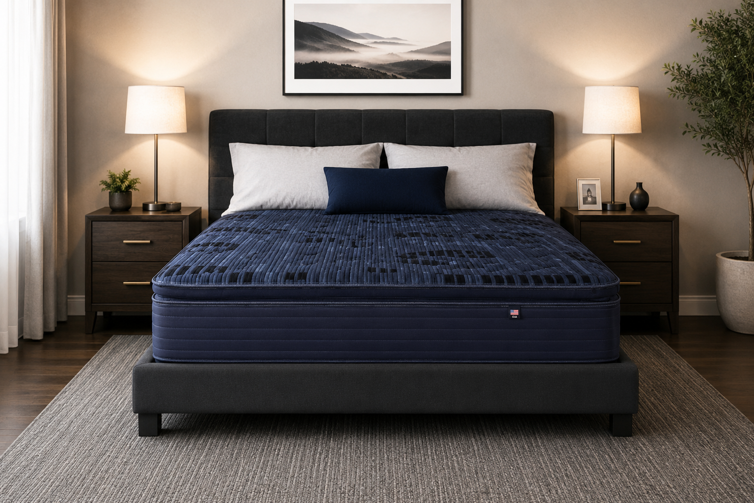 5-Star 13-Inch Pillow Top Mattress – Pocket Coil Hybrid Mattress Made in USA