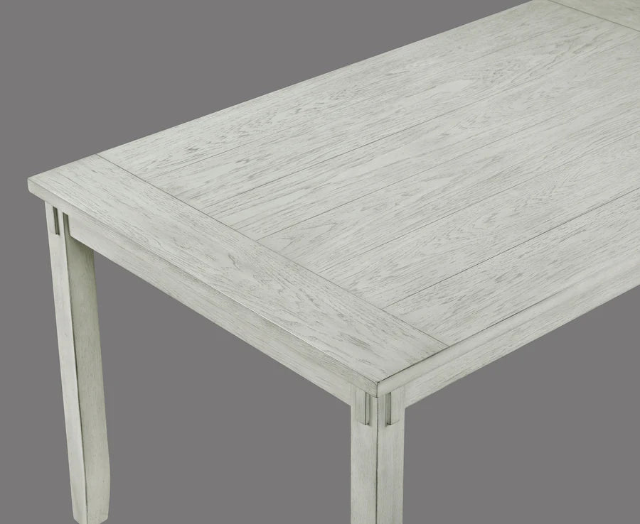 Clara Driftwood Dining Set with X-Back Chairs & Bench | Farmhouse Dining Collection