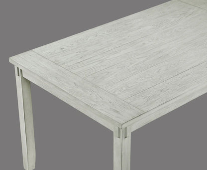 Clara Driftwood Dining Set with X-Back Chairs & Bench | Farmhouse Dining Collection