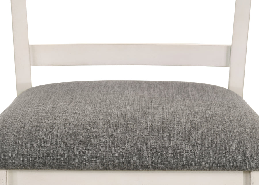 Conner Chalk Grey Counter Height Dining Set with Drop Leaves & Lazy Susan | Two-Tone Dining Collection