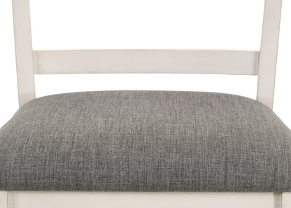 Conner Chalk Grey Counter Height Dining Set with Drop Leaves & Lazy Susan | Two-Tone Dining Collection