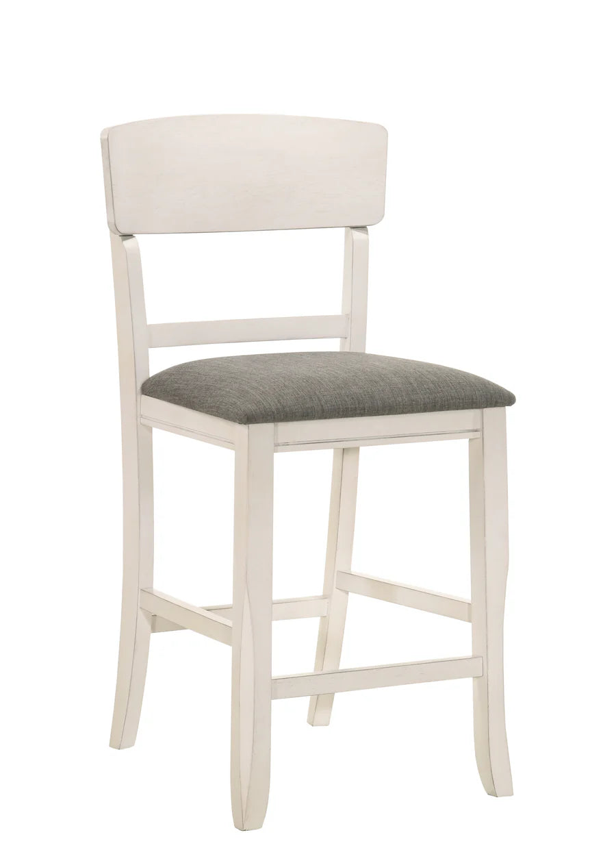 Conner Chalk Grey Counter Height Dining Set with Drop Leaves & Lazy Susan | Two-Tone Dining Collection