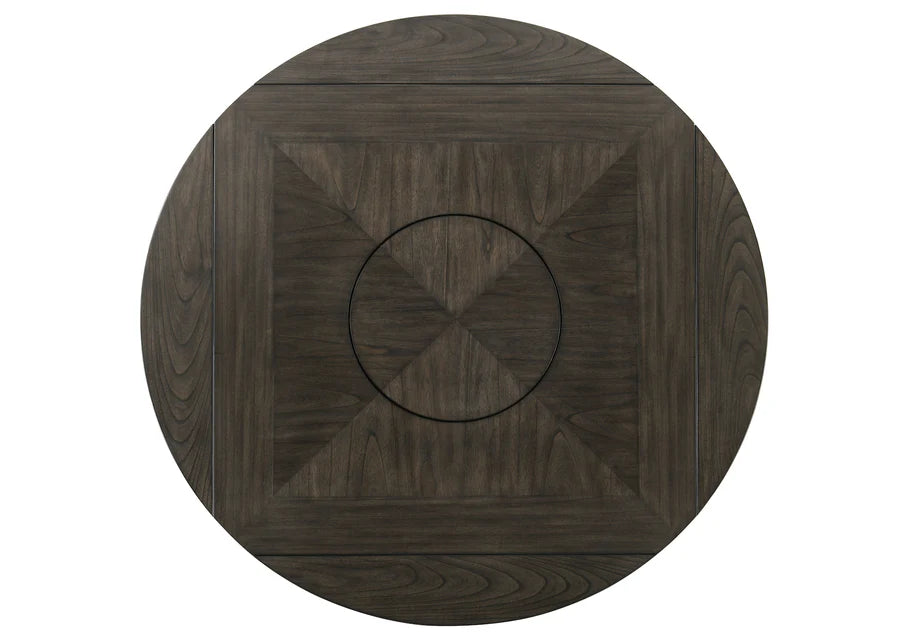 Conner Chalk Grey Counter Height Dining Set with Drop Leaves & Lazy Susan | Two-Tone Dining Collection