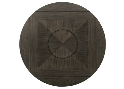 Conner Chalk Grey Counter Height Dining Set with Drop Leaves & Lazy Susan | Two-Tone Dining Collection