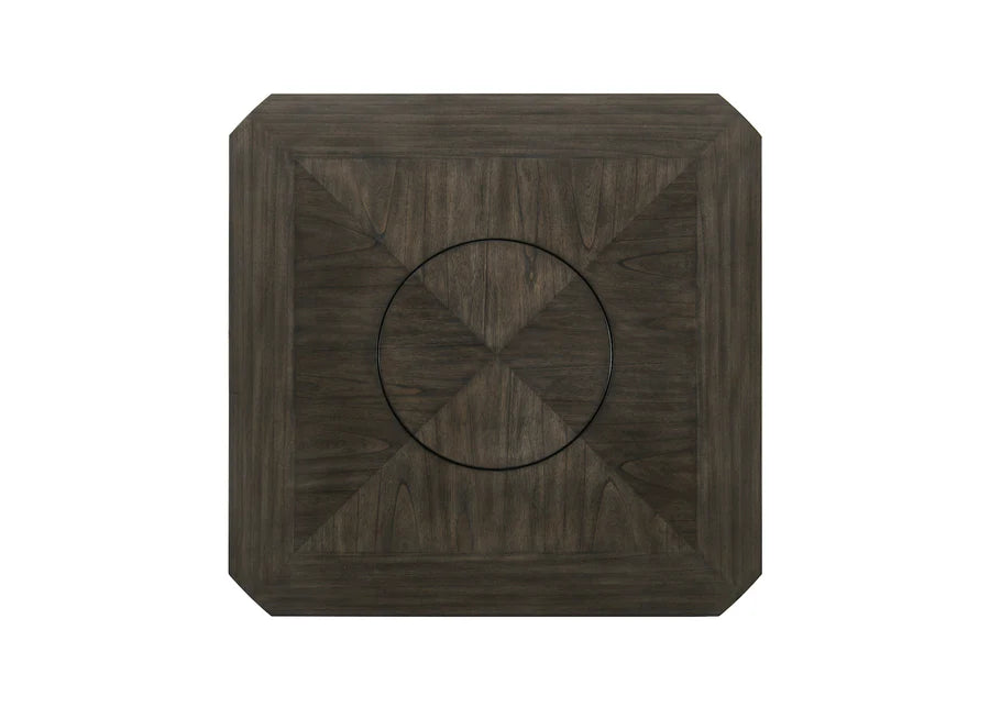 Conner Chalk Grey Counter Height Dining Set with Drop Leaves & Lazy Susan | Two-Tone Dining Collection