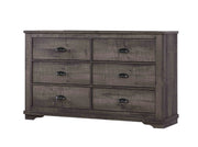 Coralee Grey 6-Drawer Dresser