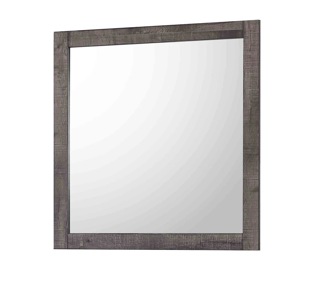 Coralee Grey Rustic Wood-Finish Dresser Mirror
