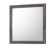 Coralee Grey Rustic Wood-Finish Dresser Mirror