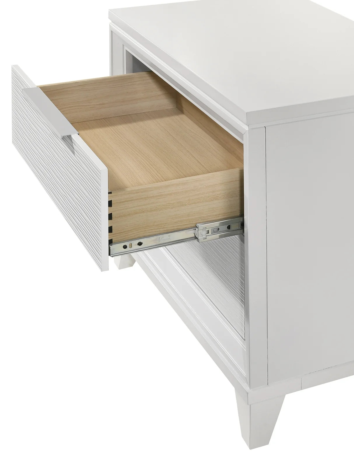 Cressida White Two-Drawer Nightstand