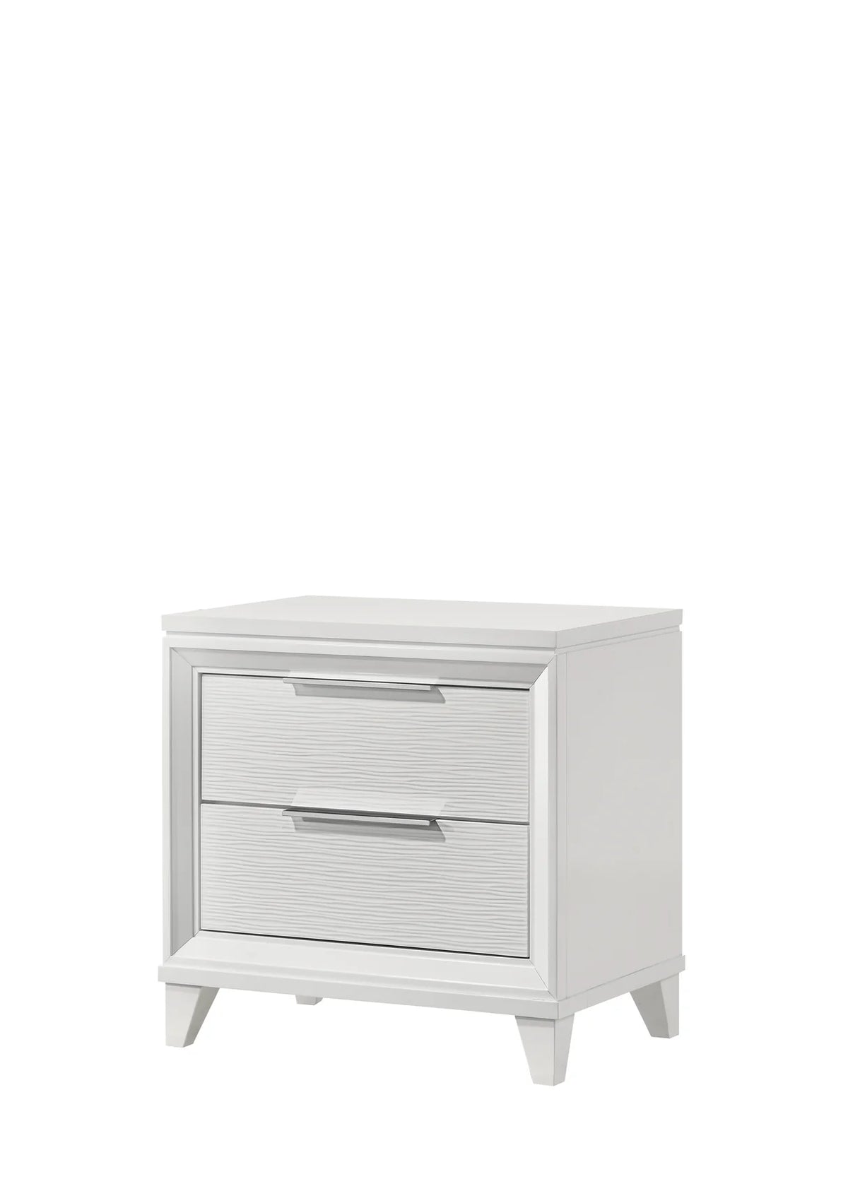 Cressida White Two-Drawer Nightstand