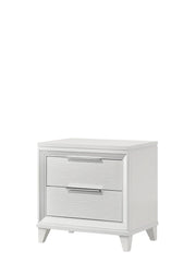 Cressida White Two-Drawer Nightstand