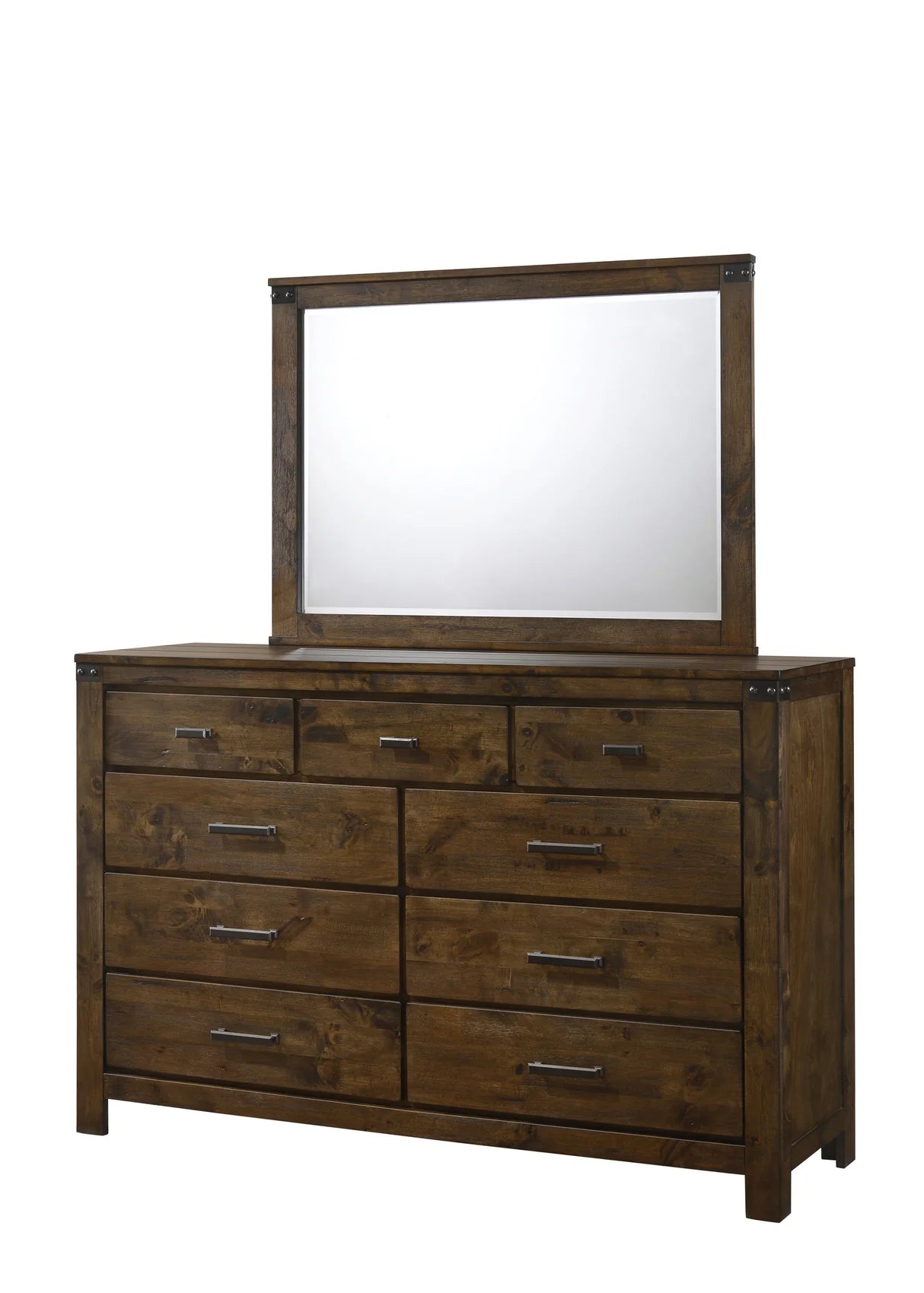 Curtis Rustic Finish Bedroom Set