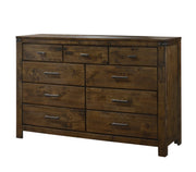 Curtis Rustic Wood-Finish Multi-Drawer Dresser