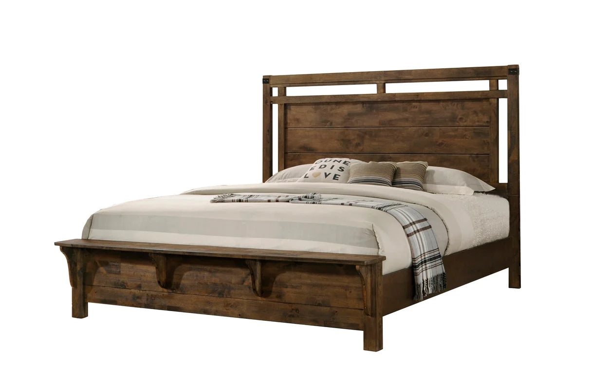 Curtis Rustic Finish Bedroom Set