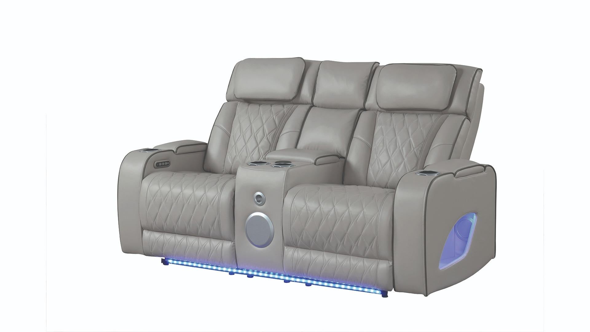 Fortuner Power Reclining Sofa Set with Surround Sound, Massage & LED Lighting