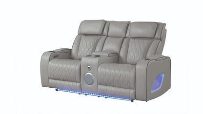 Fortuner Power Reclining Sofa Set with Surround Sound, Massage & LED Lighting