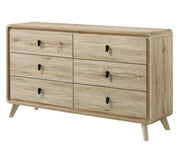 Dawson 6-Drawer Dresser in Light Wood-Tone Finish