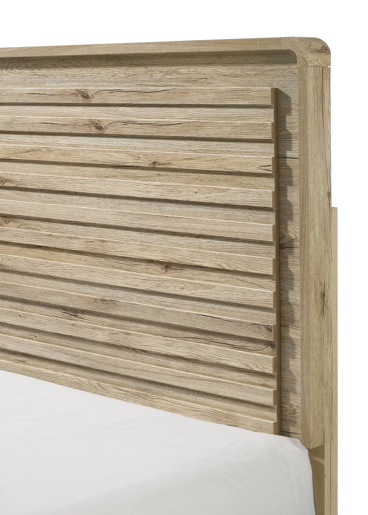 Dawson Slatted Headboard Bed with Tapered Legs