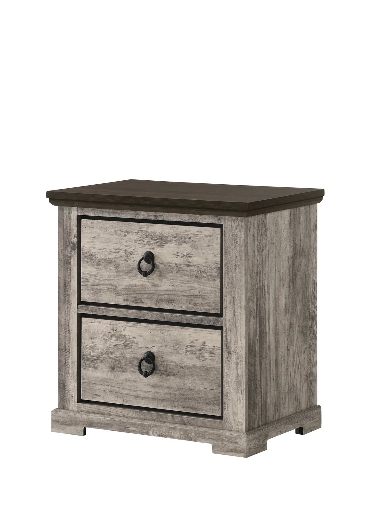 Ella-Mae Weathered Grey Wood Bedroom Set with Arched Panel Bed