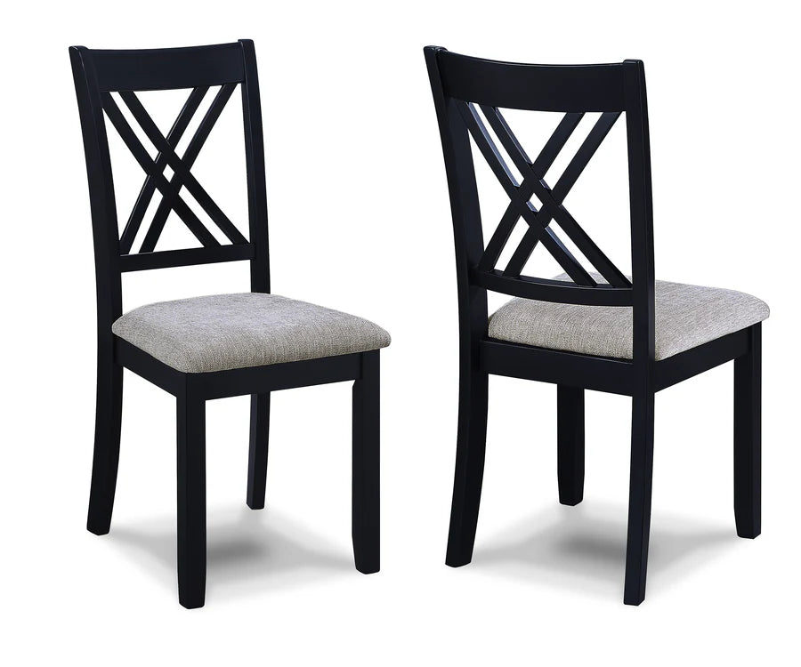 Eloise Light Grey 7-Piece Dinette Set with Upholstered Chairs | Modern Casual Dining Collection