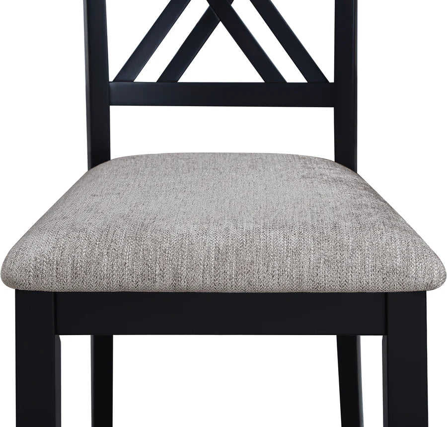 Eloise Light Grey 7-Piece Dinette Set with Upholstered Chairs | Modern Casual Dining Collection