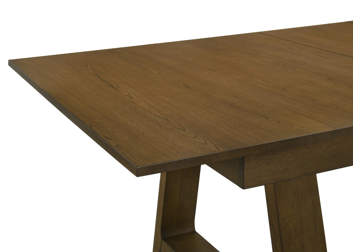 Everly Trestle Dining Set with Upholstered Chairs & Bench