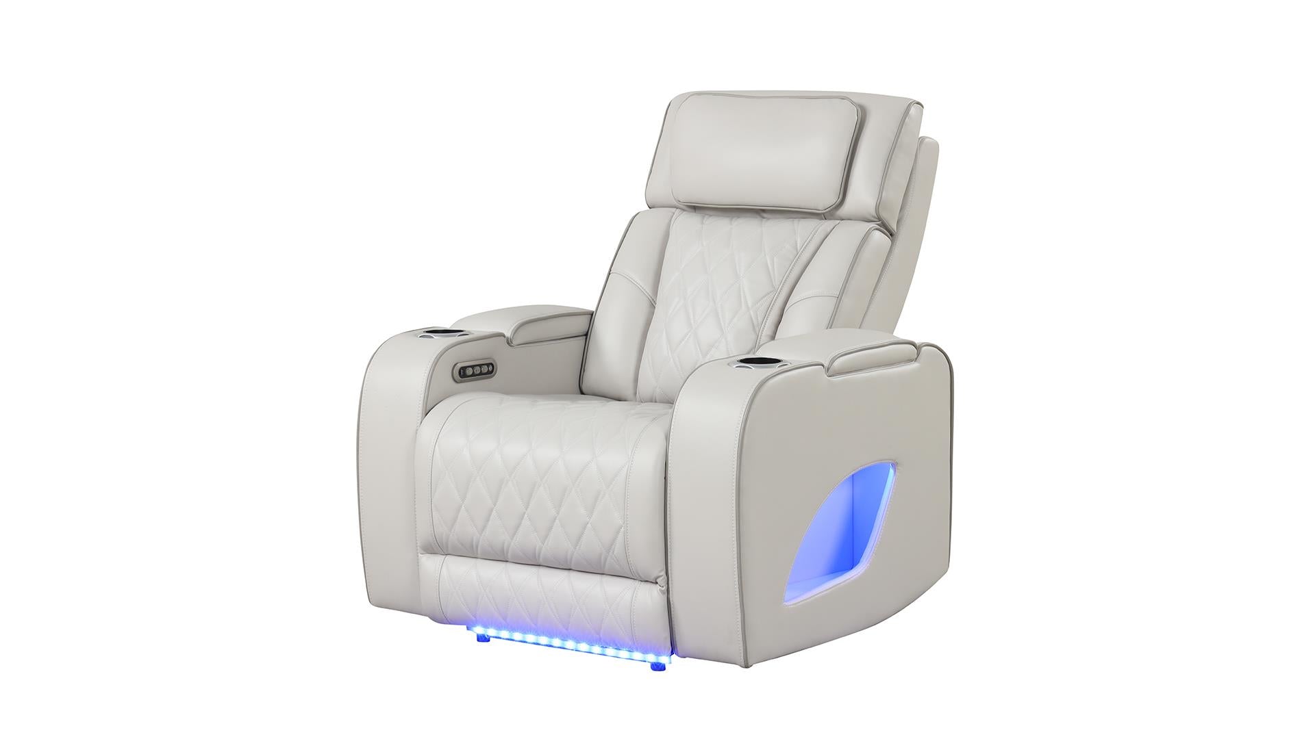 Fortuner Power Reclining Sofa Set with Surround Sound, Massage & LED Lighting