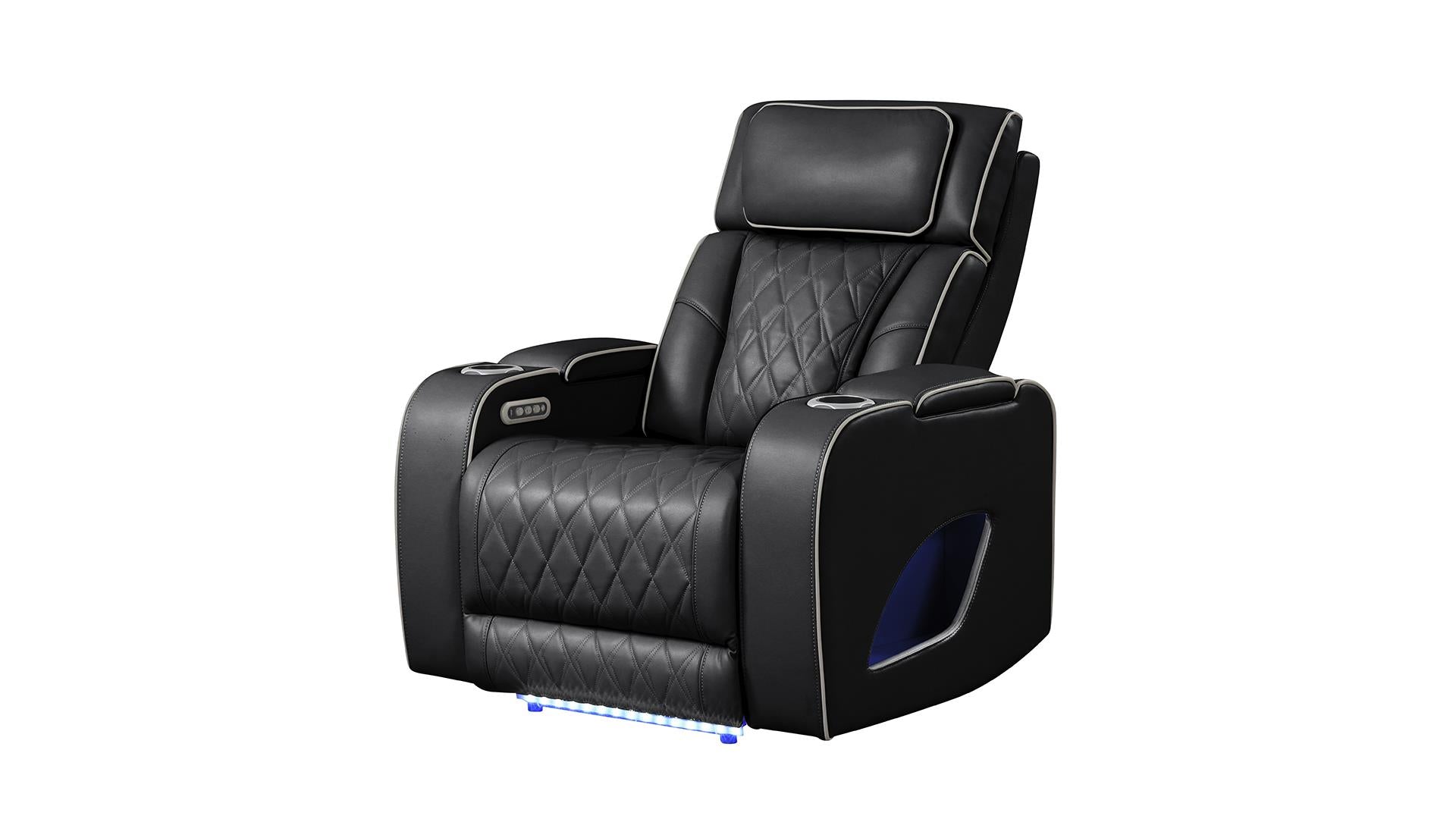 Fortuner Power Reclining Sofa Set with Surround Sound, Massage & LED Lighting