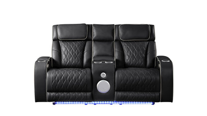 Fortuner Power Reclining Sofa Set with Surround Sound, Massage & LED Lighting